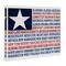 Stupell Industries U.S.A. Star Patriot Flag Listed State Typography Sign Canvas Wall Art